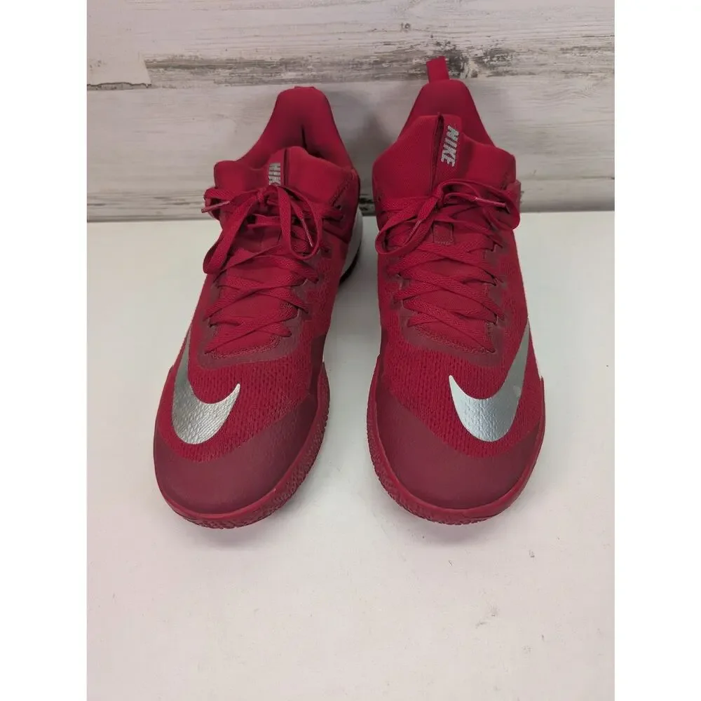 Nike Zoom Live II Shoes Mens Size 15 Red White Basketball Sneakers 942802-603